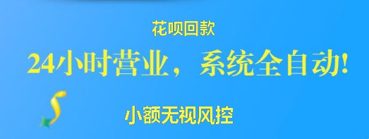 花呗小额风控自动回款，24小时花呗回款码超好用！